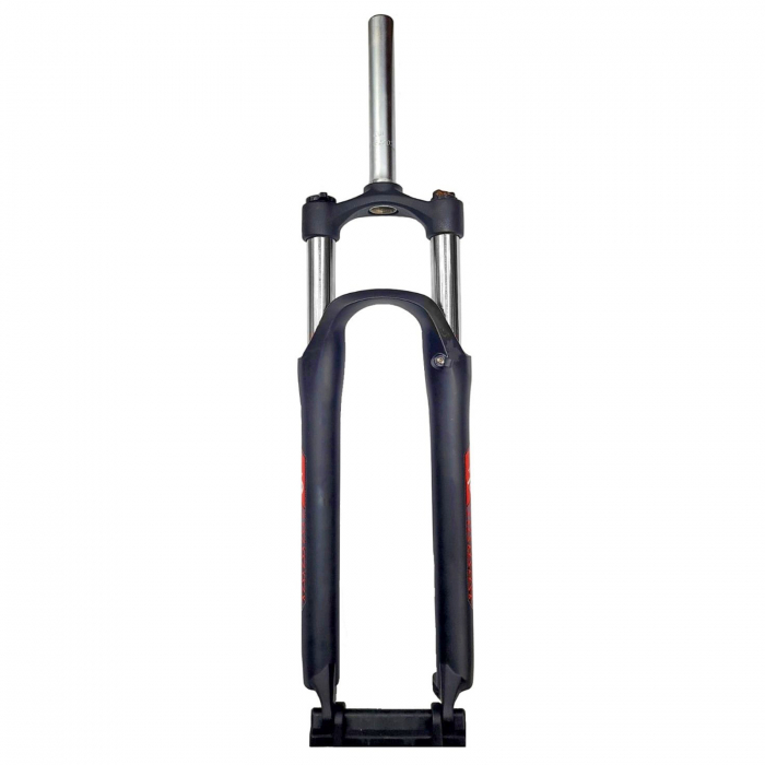 Furca bicicleta 29" DHS MD-993ST MLOI, suspensie pe arc, cursa 100 mm, gat 1 1/8", prindere frane disc, negru mat [2]