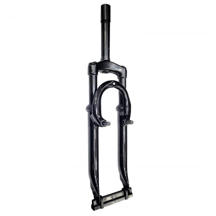Furca bicicleta 24" DHS MD-711X, suspensie pe arc, cursa 50 mm, gat 1 1/8", prindere frane V-Brake, negru lucios [2]