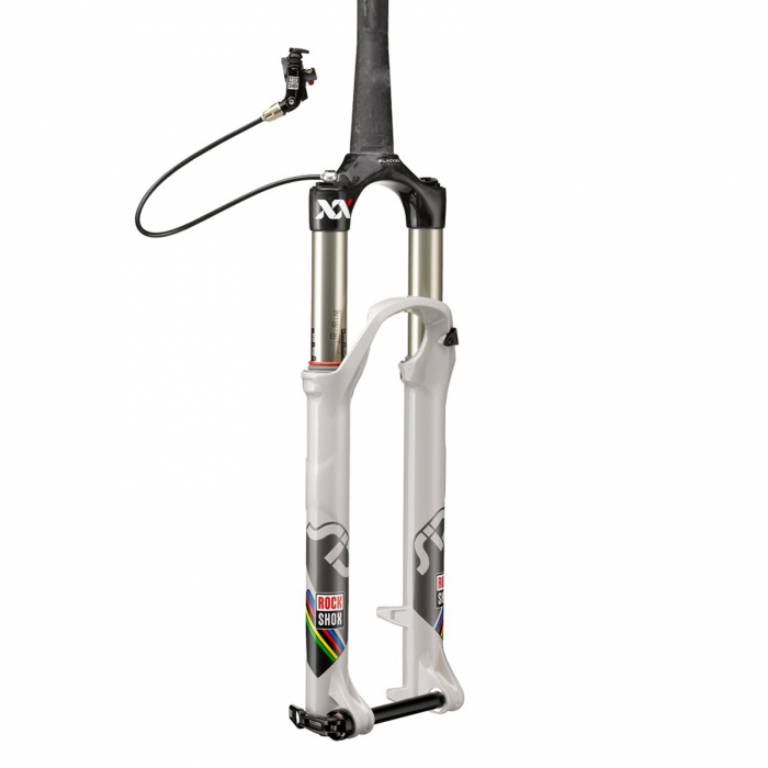 Furca 26" ROCKSHOX Sid XX WC D-Air, X-Remote, gat 1 1/8", suspensie pe aer, cursa 100 mm, prindere frane disc, alba [1]