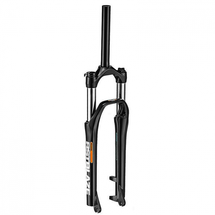 Furca 27.5" RST Blaze, gat 1 1/8", suspensie pe arc, cursa 100 mm, prindere frane disc, negru [1]