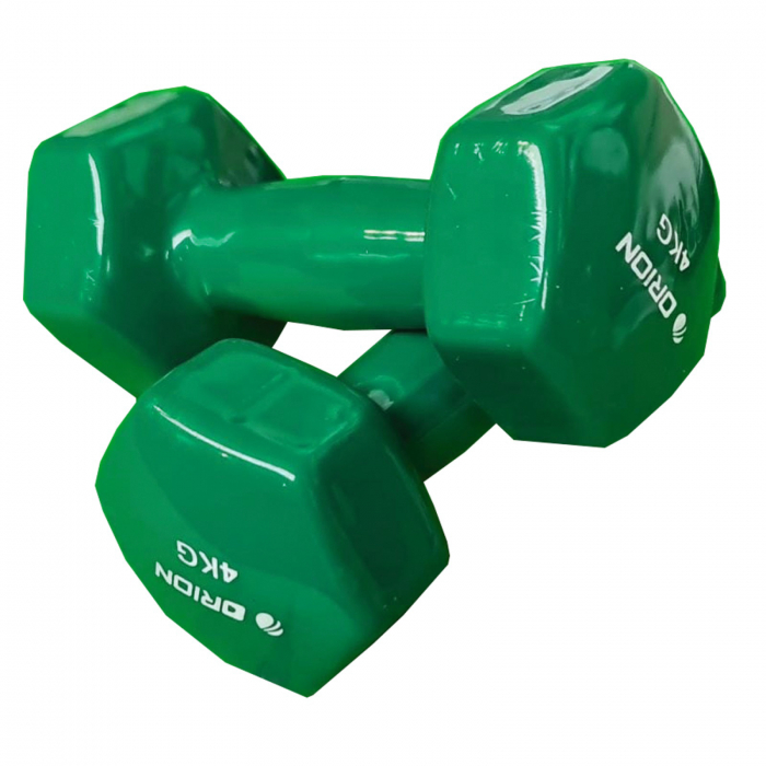 Gantera vinyl 4 kg ORION, verde [3]