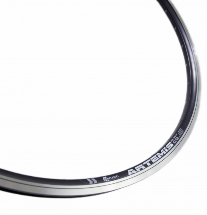 Janta 26" CERURIM Artemis, aluminiu dubla 36H (559x18), profil frane V-Brake, neagra [3]