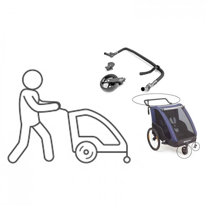 Kit transformare carucior pentru plimbare POLISPORT Trailer, negru [2]