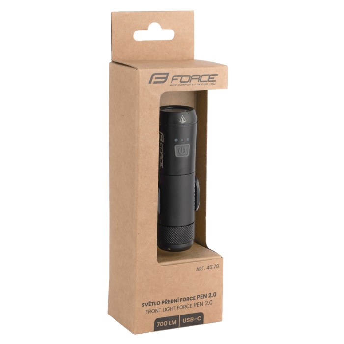 Lampa frontala FORCE Pen 2.0, 700 Lumeni, USB, negru [3]