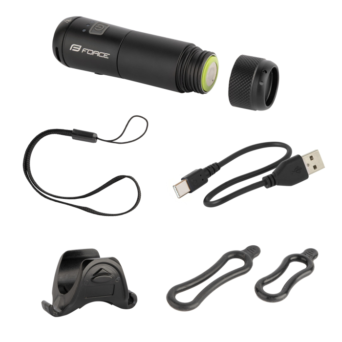 Lampa frontala FORCE Pen 2.0, 700 Lumeni, USB, negru [2]