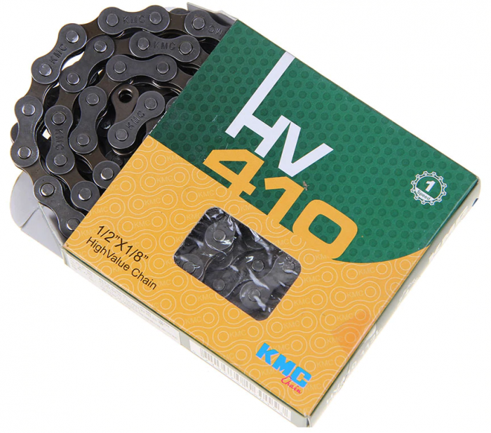 Lant KMC HV410 N, 112 zale, argintiu-maro [2]