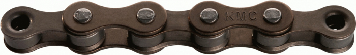 Lant Bicicleta Kmc S1 - 1/2 x 1/8 inch, 1 Viteze, Maro [2]