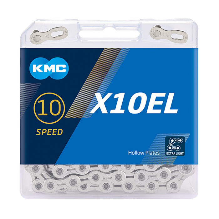 Lant KMC X10, 114 zale, za rapida, compatibil 10 viteze, gri [2]