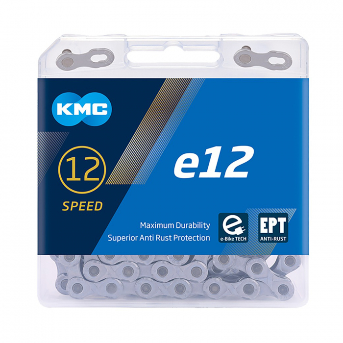 Lant KMC E12 EPT E-Bike, 130 zale, za rapida, compatibil 12 viteze, argintiu [2]