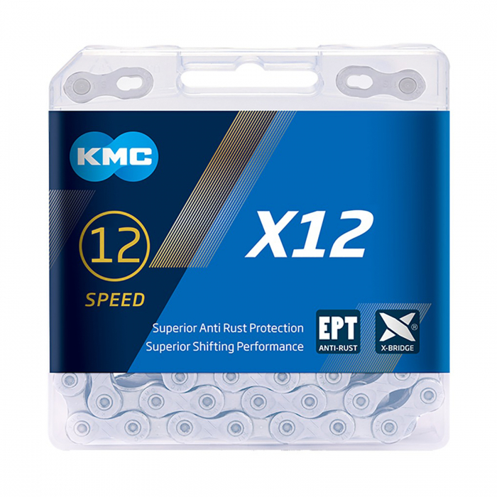 Lant KMC X12 EPT, 126 zale, za rapida, compatibil 12 viteze, argintiu [2]