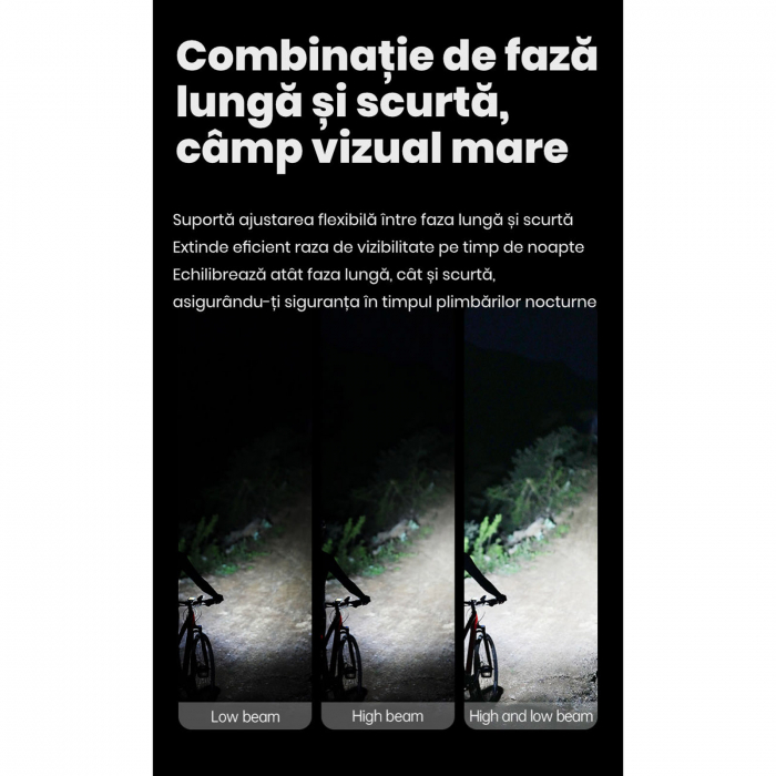 Lumina fata iGPSPORT Smart Front Light VS1800, 1800 lumeni, gri [23]