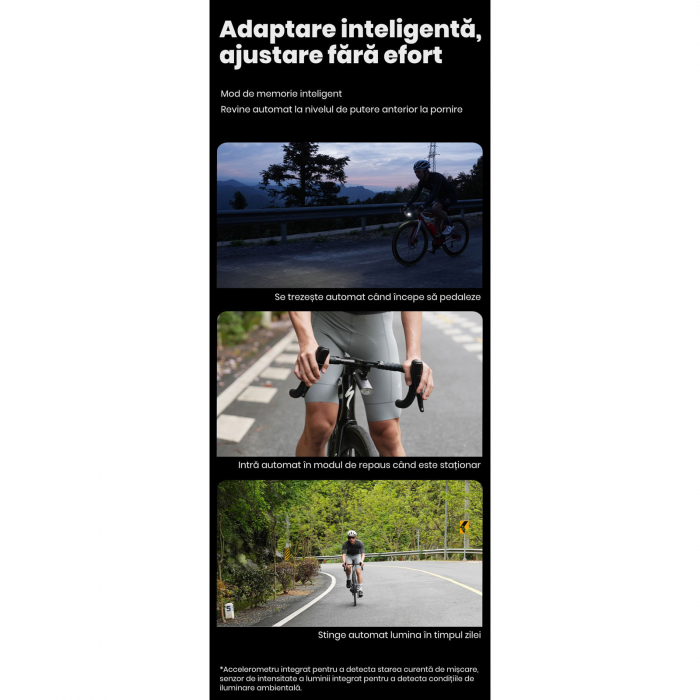 Lumina fata iGPSPORT Smart Front Light VS1800, 1800 lumeni, gri [25]