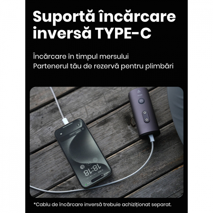 Lumina fata iGPSPORT Smart Front Light VS1800, 1800 lumeni, gri [30]