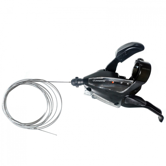 Maneta schimbator/frana fata/stanga SHIMANO Altus EZ-Fire Plus ST-EF5002, 3 viteze, negru [2]
