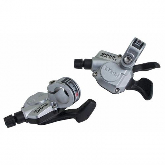 Maneta schimbator stanga/fata SRAM Dual Drive Trigger, 3 viteze, argintiu/negru [2]