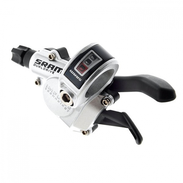 Maneta schimbator stanga/fata SRAM Dual Drive Trigger, 3 viteze, argintiu/negru [1]