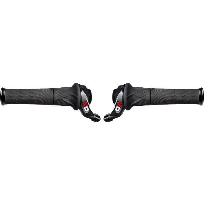 Set manete schimbator SRAM X.0 Twister-Gripshift, 3x10 viteze, negru/rosu [2]