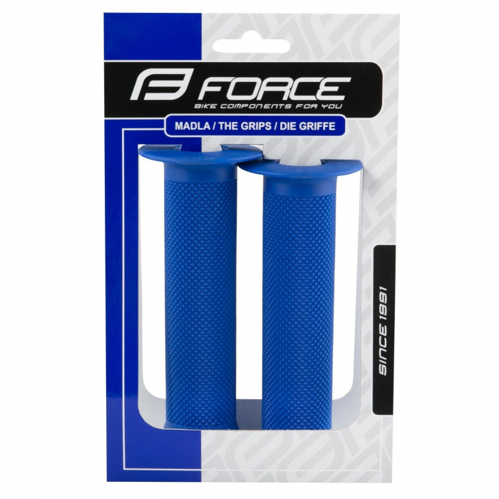 Mansoane FORCE BMX 130 mm, cauciuc, albastre [2]