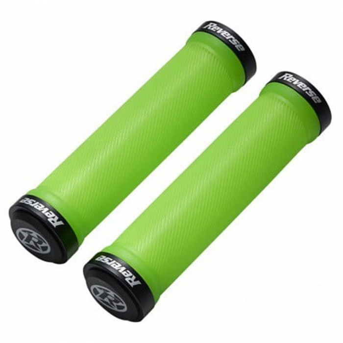 Mansoane REVERSE Spin Lock-On 30/130 mm, cauciuc verde/negru [1]