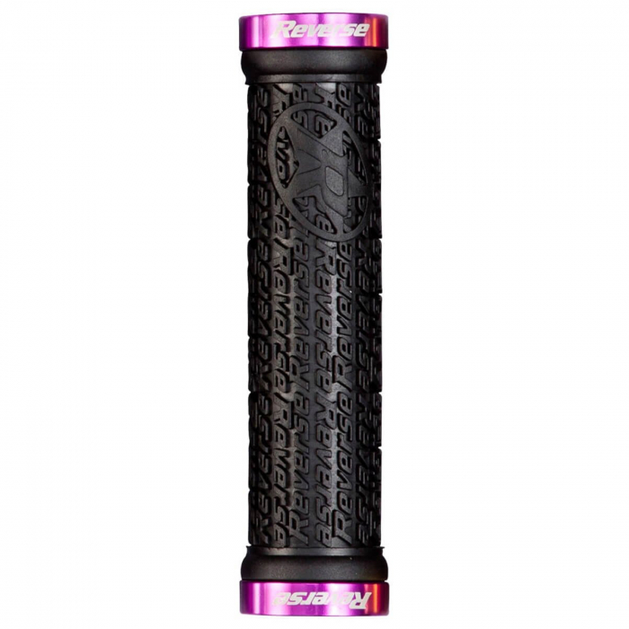 Mansoane REVERSE Stamp Lock-On 30/135 mm, cauciuc negru/mov [1]