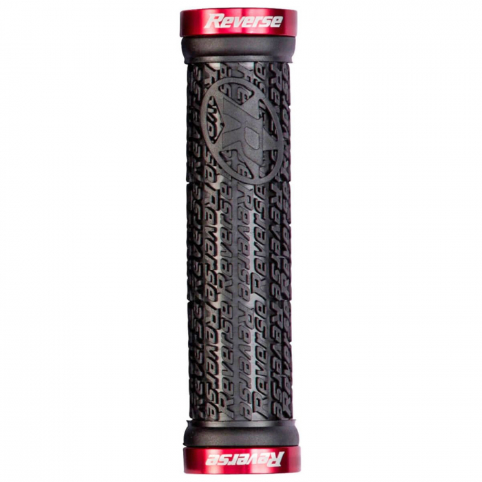 Mansoane REVERSE Stamp Lock-On 30/135 mm, cauciuc negru/rosu [1]