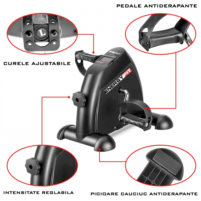 Mini bicicleta fitness ENERGY FIT, negru [7]