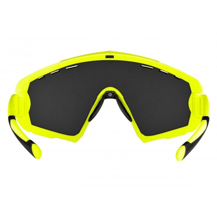 Ochelari ciclism FORCE Ombro, lentila negru laser, galben fluo mat [4]