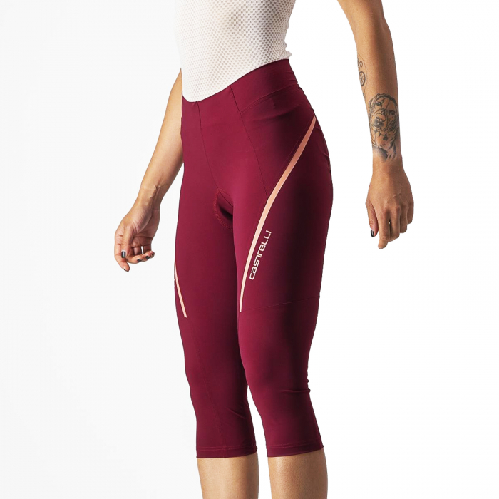 Pantaloni 3/4 de dama CASTELLI Velocissima 3 Knicker, visiniu/roz, marime M [4]