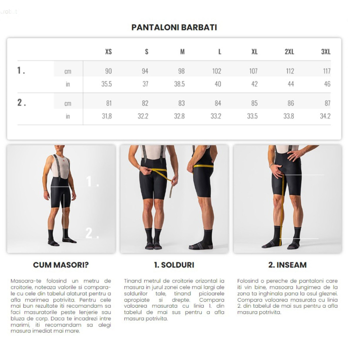 Pantaloni lungi cu bretele CASTELLI Espresso [10]