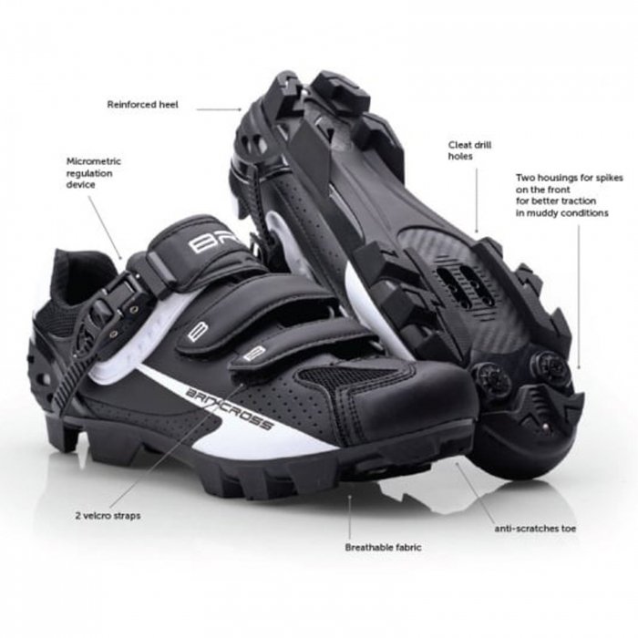Pantofi ciclism BRN Cross MTB, negri [2]