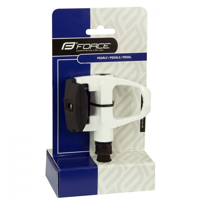 Pedale SPD FORCE Road aluminiu albe [4]