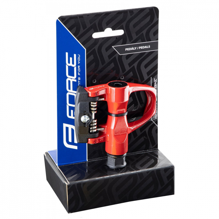 Pedale SPD FORCE Road aluminiu rosii [4]