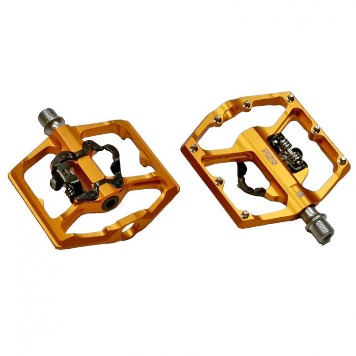 Pedale aluminiu P2R Flatman 70SPD, 3SB, galben [1]