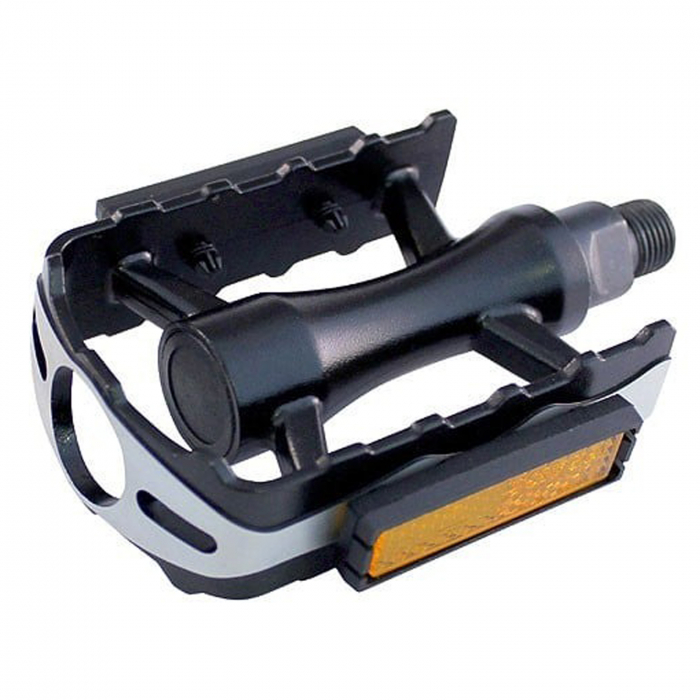 Pedale UNION SP-610 1-piece, filet 9/16, aluminiu negre [1]