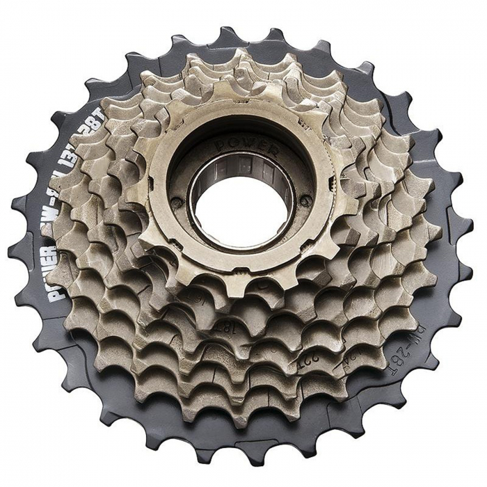 Pinioane filetate POWER Friction FW-8SI, 13-28T, 8 viteze, maro/negru [1]