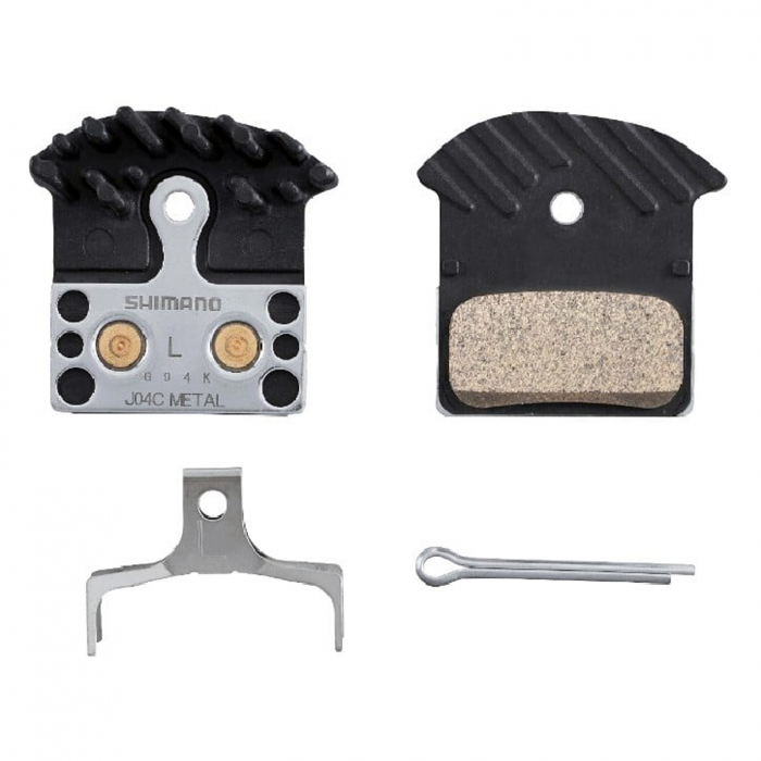 Placute frana Sintered SHIMANO J04C, cu radiator de racire, negre [1]