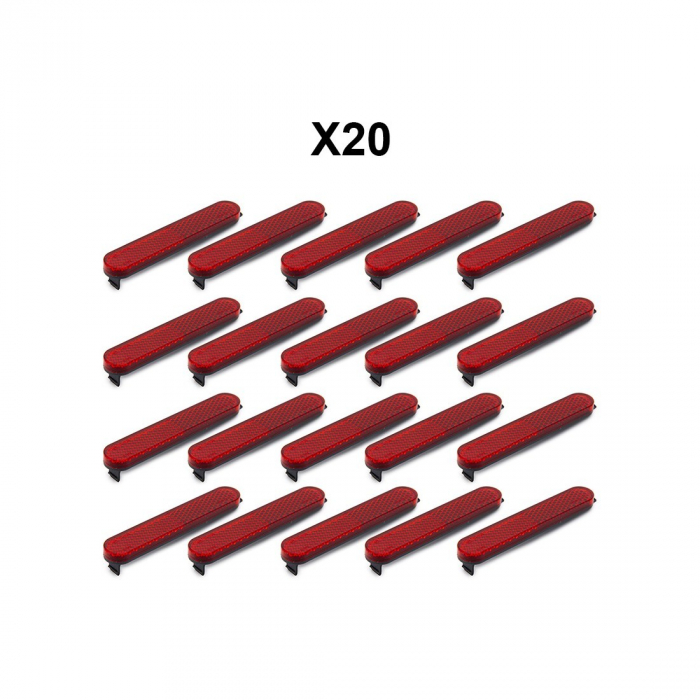 Reflectorizante rosii pentru trotineta Xiaomi - set 20 bucati [2]