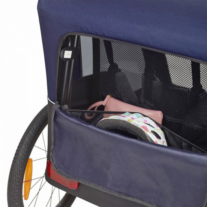 Remorca/Carucior transport copii POLISPORT, negru/albastru [8]