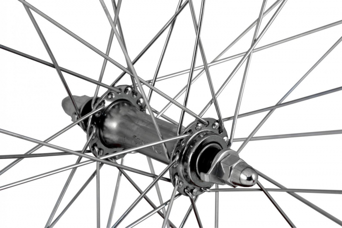 Roata fata 26" CERURIM Atlas, aluminiu dubla, profil frana V-Brake, 36H, negru [3]