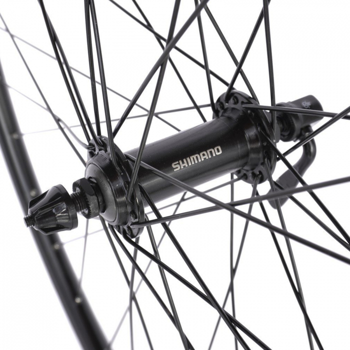 Roata fata 28" CERURIM Atlas, aluminiu dubla, profil frana V-Brake, butuc SHIMANO HB-TX500, 32H, negru [3]