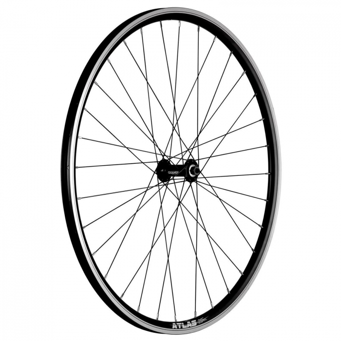 Roata fata 28" CERURIM Atlas, aluminiu dubla, profil frana V-Brake, butuc QUANDO KT-A15F, 32H, negru [2]