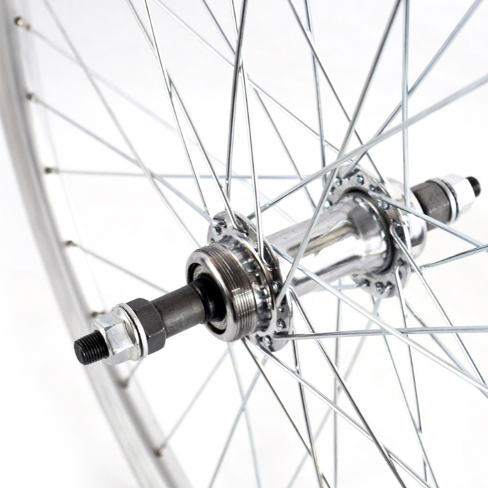 Roata spate 24" CERURIM Atlas, aluminiu dubla, profil frane V-Brake, 36H, argintiu [3]