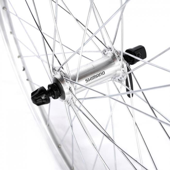 Roata fata 26" CERURIM Atlas, aluminiu dubla, profil frana V-Brake, 36H, argintiu [3]