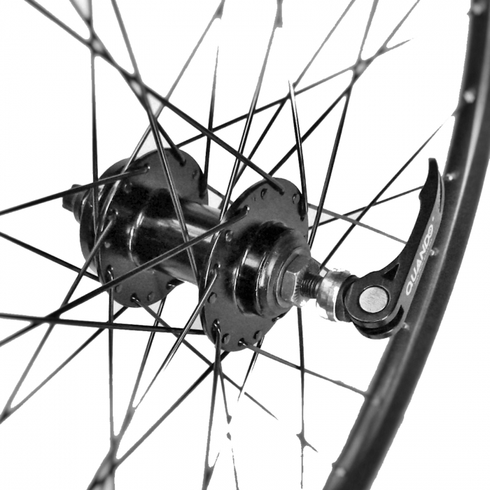 Roata fata 26" CERURIM Taurus, aluminiu dubla, profil frana disc, 32H, negru [3]