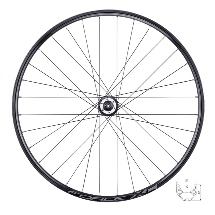 Roata fata 29" FORCE XC Disc 804332-6B32SH, aluminiu dubla, 32H, profil frana disc, negru [1]