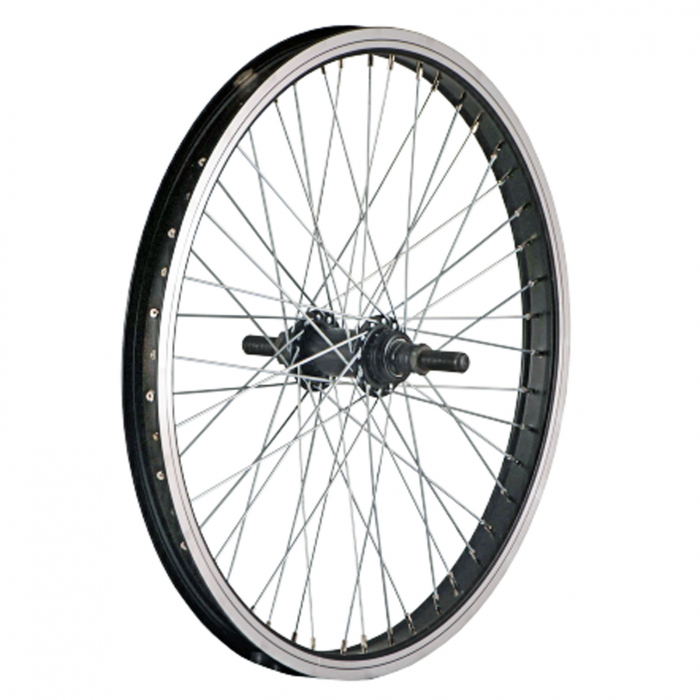 Roata spate BMX 20" CERURIM Othin, aluminiu simpla, profil frane V-Brake, 48H, negru [2]