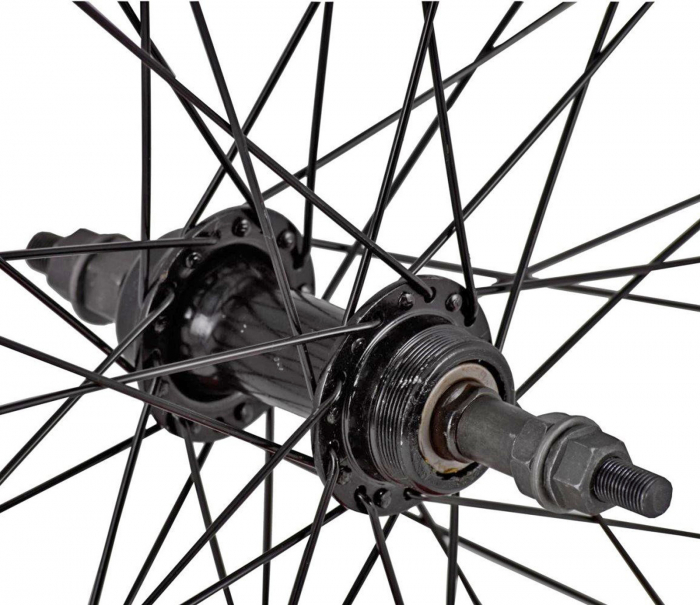 Roata spate 28" CERURIM, aluminiu dubla, profil V-Brake, 36H, negru [3]