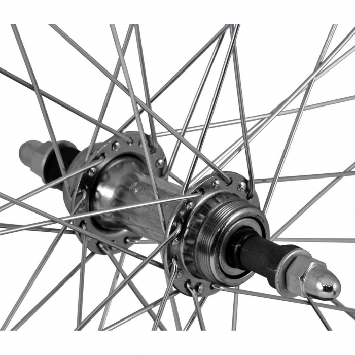 Roata spate 28" CERURIM Atlas, aluminiu dubla, profil frana V-Brake, 36H, argintiu [3]