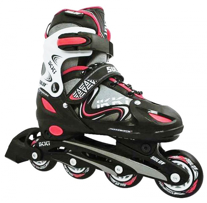 Role 2 in 1 SULOV Ikky Boy negru/rosu, marimea L (39-42) [4]