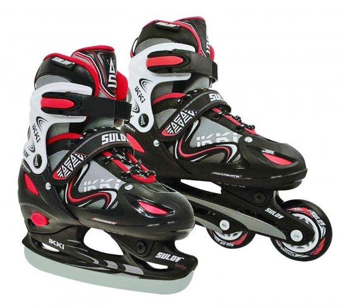 Role 2 in 1 SULOV Ikky Boy negru/rosu, marimea L (39-42) [1]